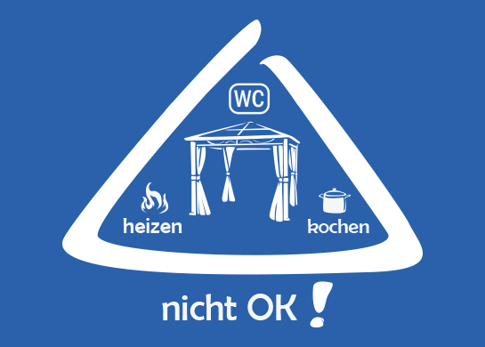 Bauliche Veränderungen am Gartenpavillon sind nicht erlaubt Bauliche Veränderungen am Gartenpavillon sind nicht erlaubt